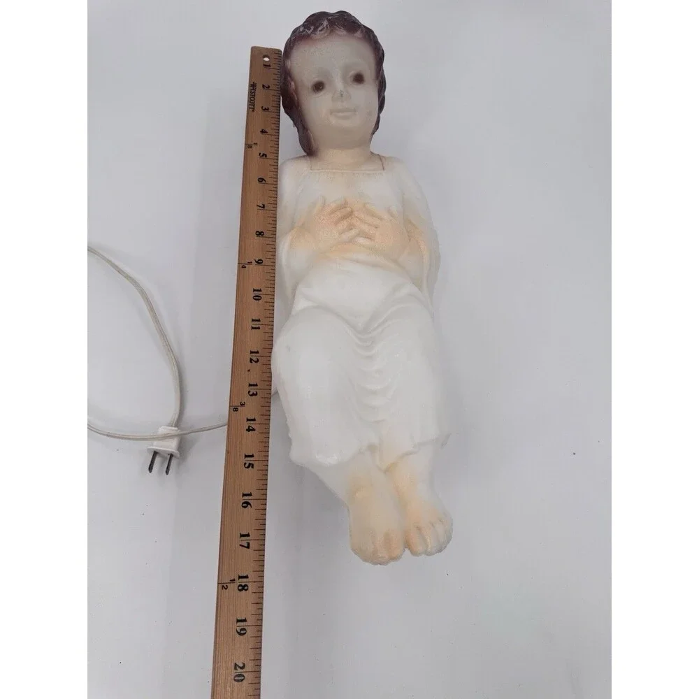 Vintage Empire Blow Mold Christmas Nativity Scene Baby Jesus Yard Decor Works